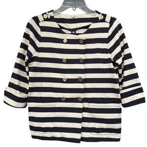 J.Crew Women’s Small Striped Double Breasted Blazer Jacket